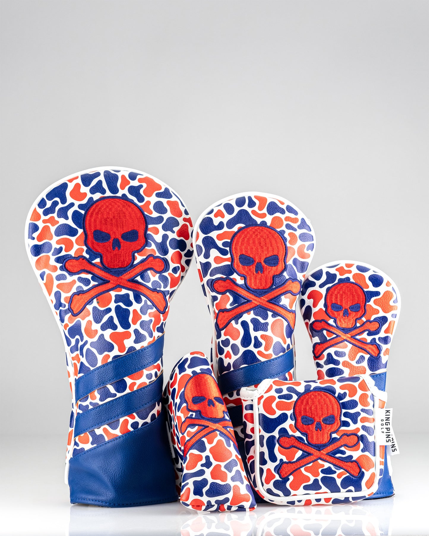 Red White & Blue Camo Crossbone Headcover