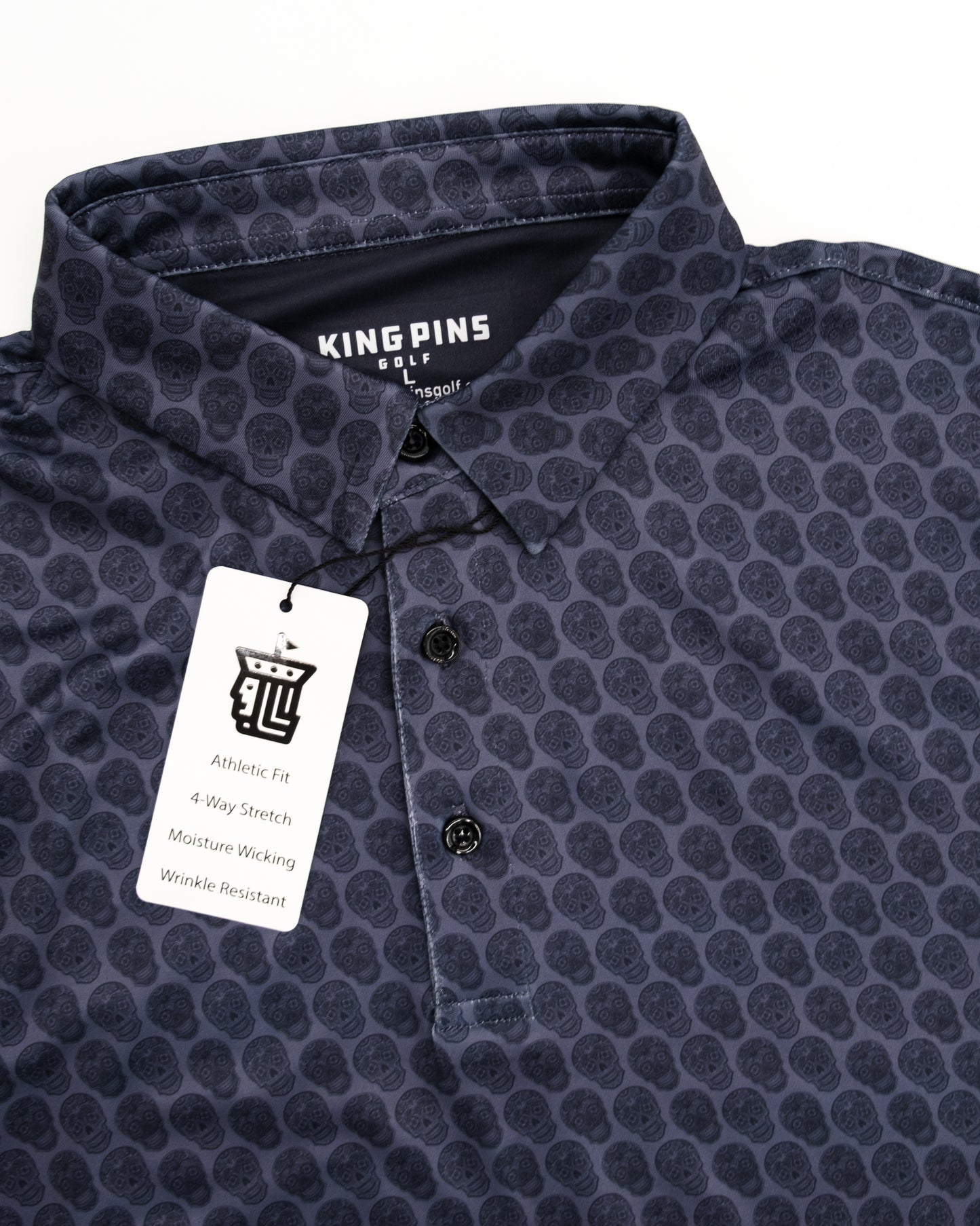 Black Sugar Skull Polo