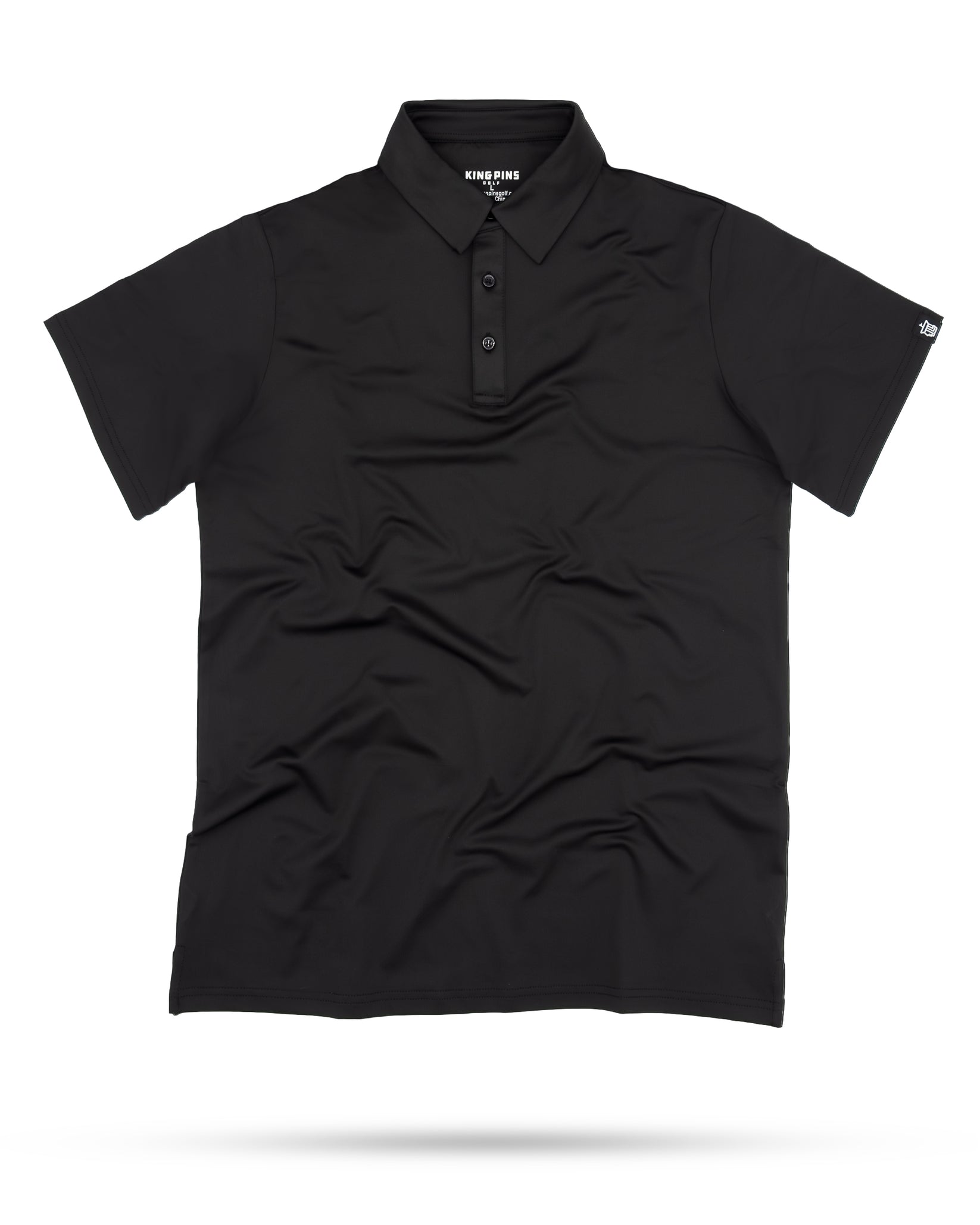 Blackout Solid Polo King Pins Golf